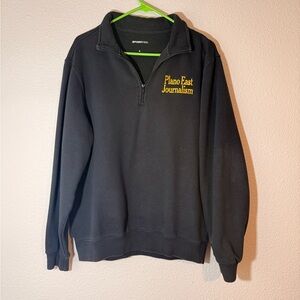 Sport-Tek Black and Gold Plano East Journalism Zip-Up Sweater
